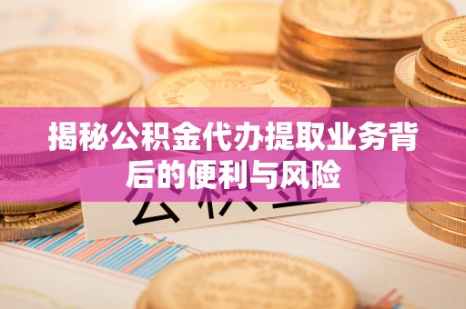 微山揭秘公积金代办提取业务背后的便利与风险