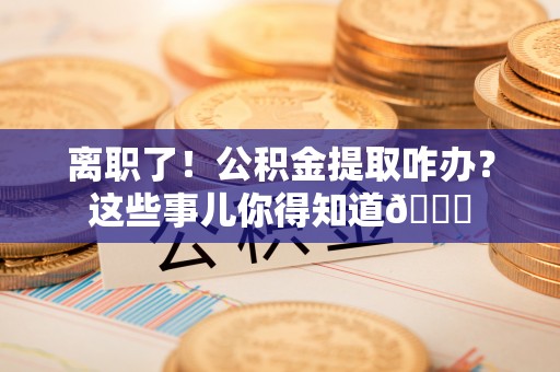 微山离职了！公积金提取咋办？这些事儿你得知道😎