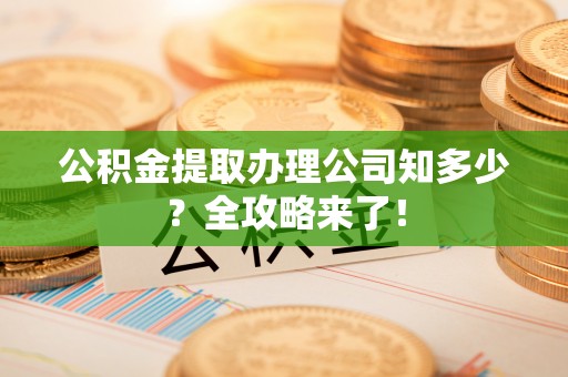 微山公积金提取办理公司知多少？全攻略来了！