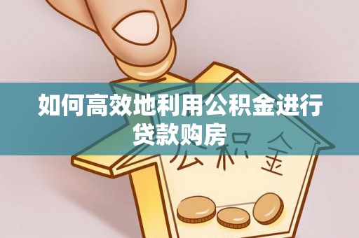微山如何高效地利用公积金进行贷款购房